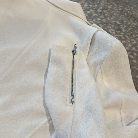 GENERATION LOVE WINTER WHITE FABRIC BOMBER BLAZOR/ JACKET SIZE S - Picture 12 of 12